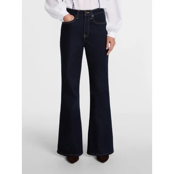 Scenario Women's High Rise Flare Denim Jeans, Sizes 0-20 | Walmart (US)