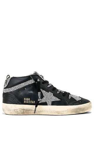 Mid Star Sneaker in Black & Silver | Revolve Clothing (Global)
