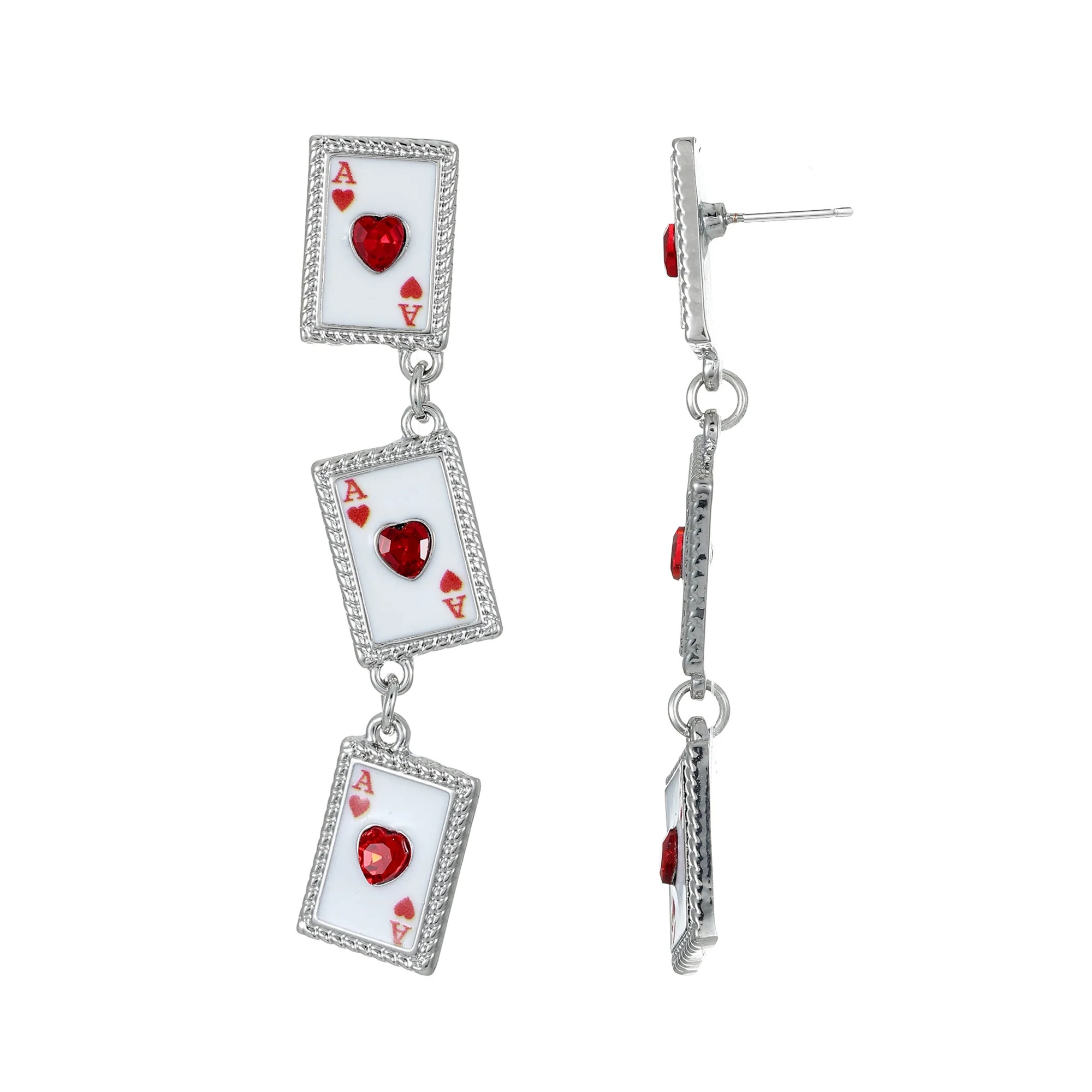 Way to Celebrate Valentine's Day Playing Cards Earrings, 1 Pair | Walmart (US)