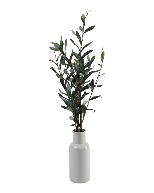 31in Olive Branch In Matte Ceramic Vase | TJ Maxx