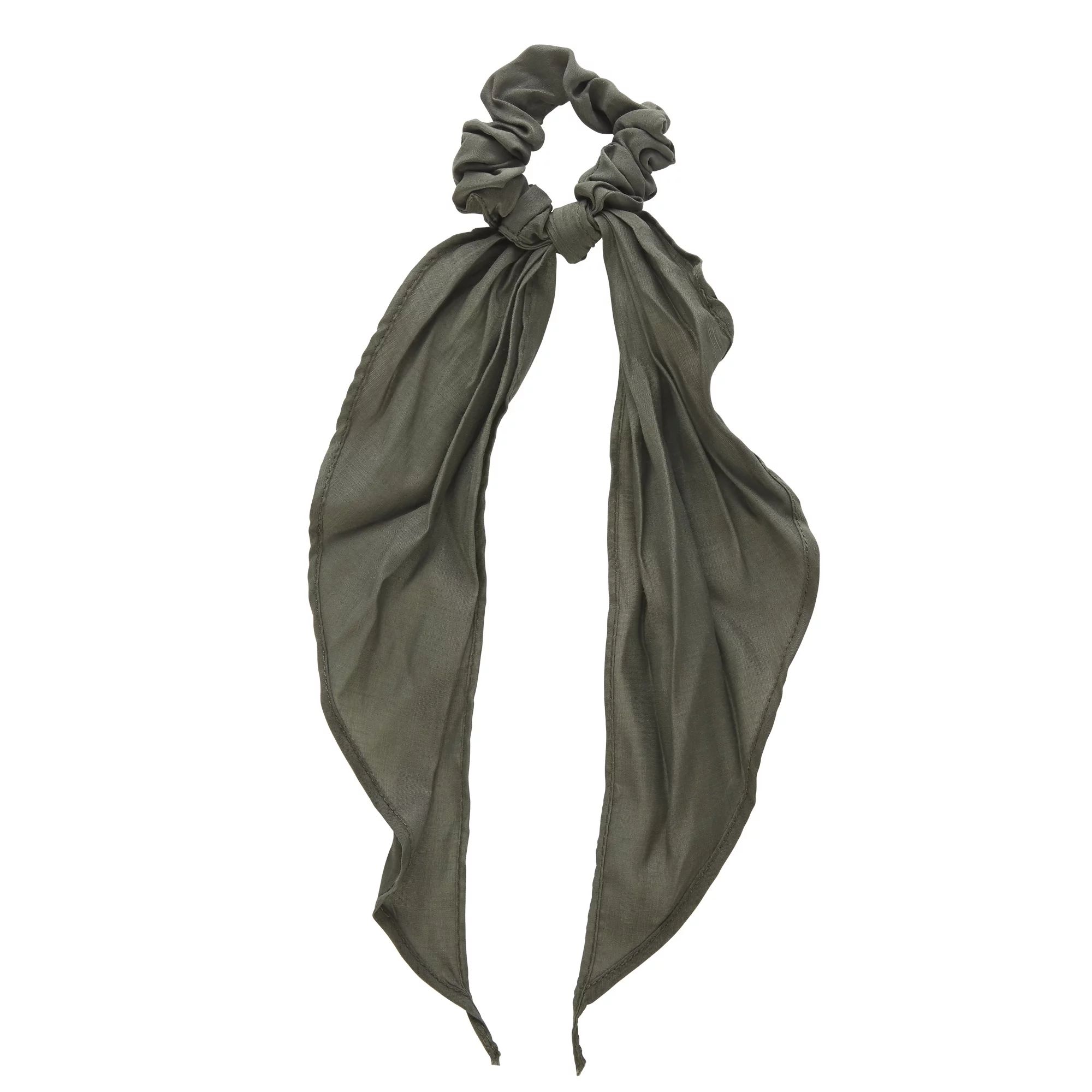 Wild Primrose by Scunci, Long Bow Scarf  Hair Scrunchie, Olive Color | Walmart (US)