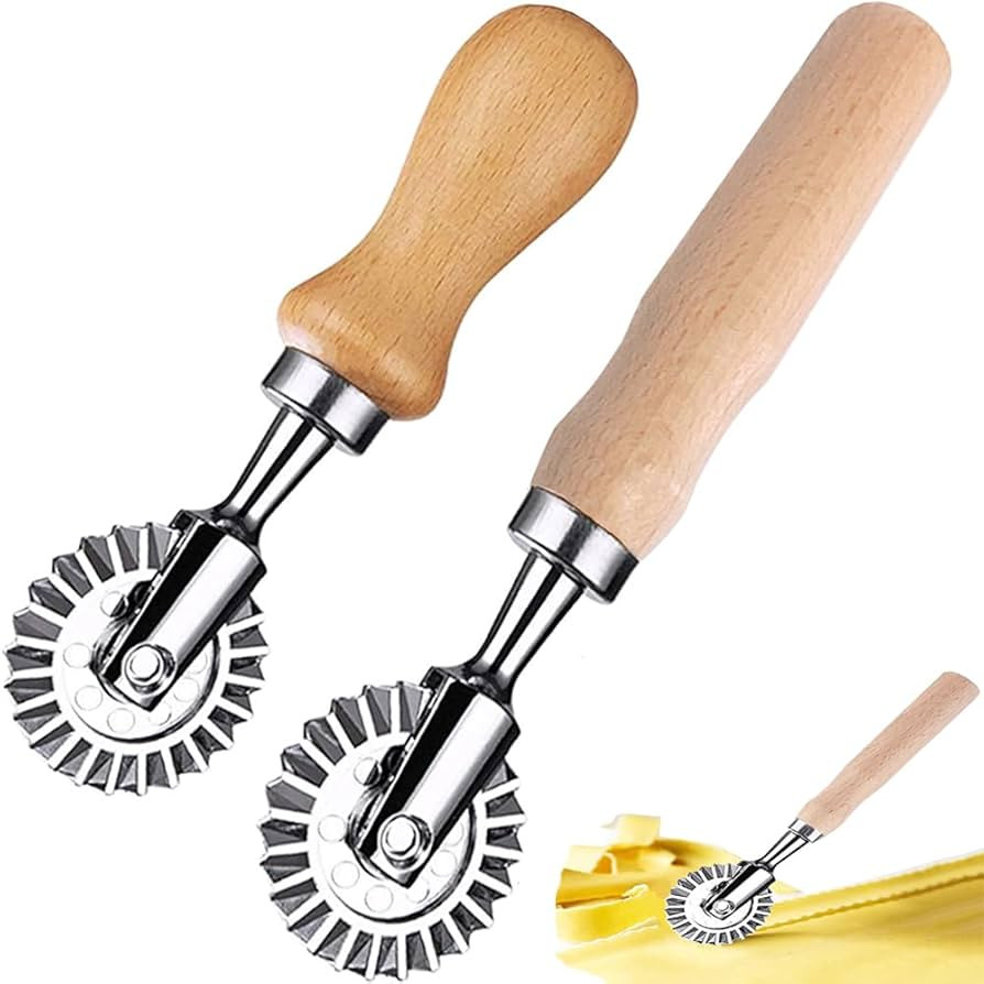 2 PCS Pastry Wheel Cutter - ravioli cutter - pasta cutter wheel with ，Roller Wheel Round Mold f... | Amazon (US)