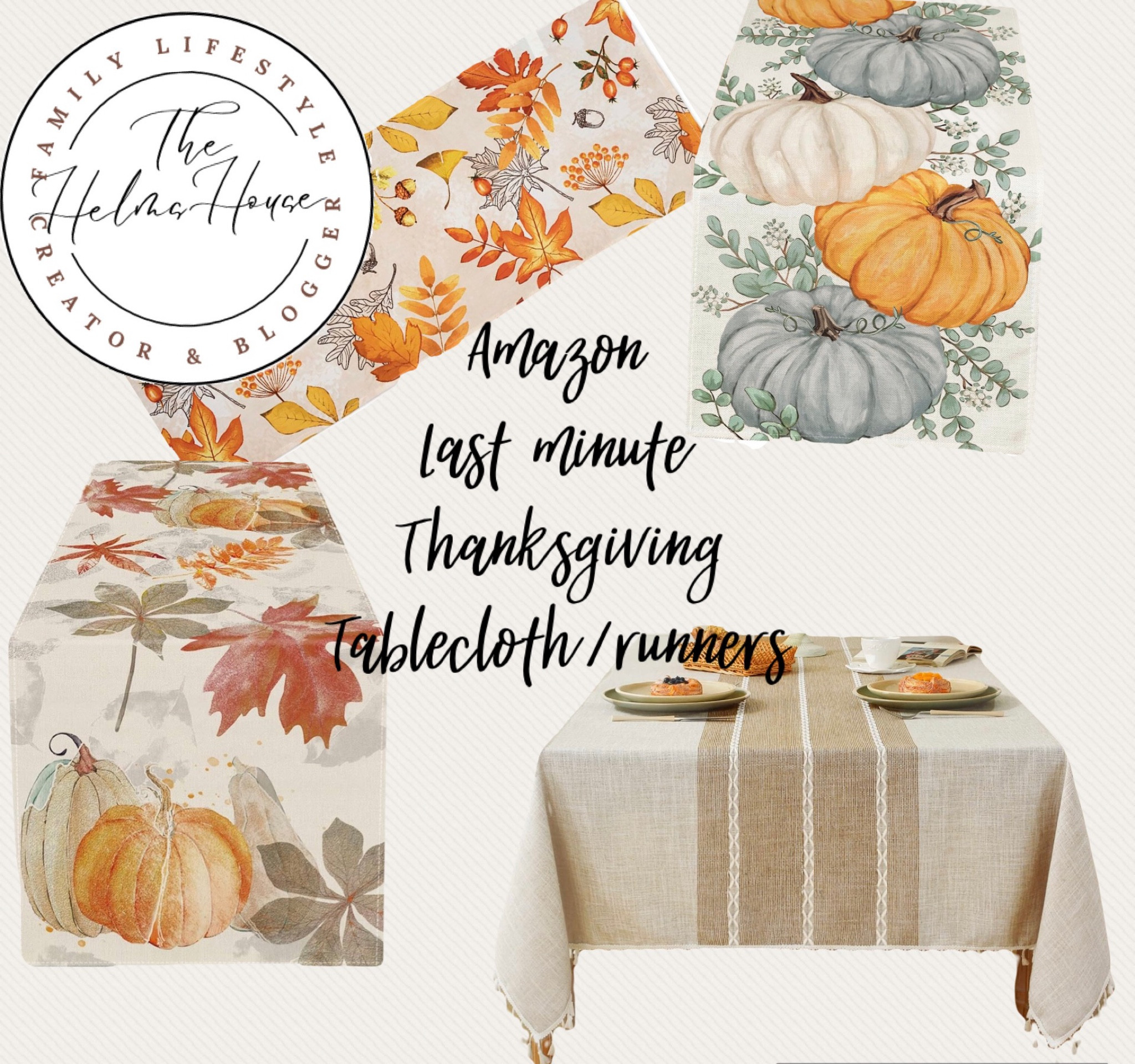 In need of a last minute tablescape idea from Amazon? Grab any of these tablecloths/runners and have them arrive in time for Thanksgiving !

#LTKHoliday #LTKHome #LTKFindsUnder50