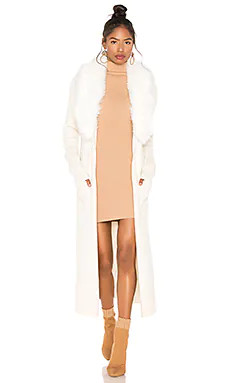 Show Me Your Mumu Lombardi Faux Fur Long Cardigan in Snowy White from Revolve.com | Revolve Clothing (Global)