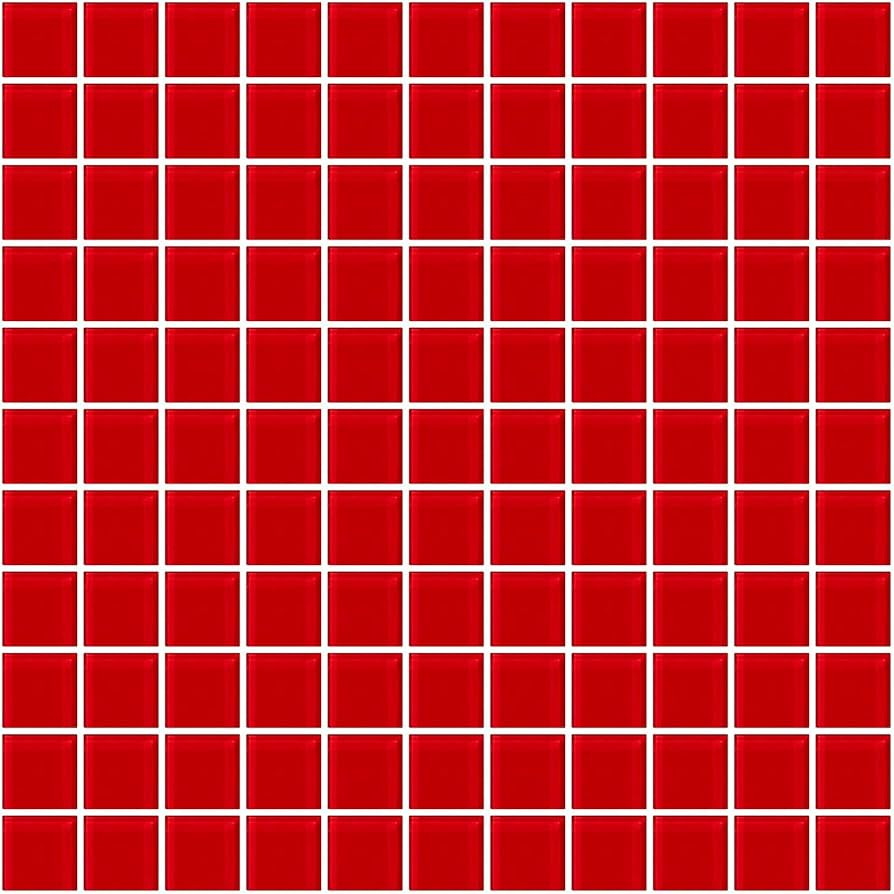 Susan Jablon Mosaics - 1 Inch Red Glass Tile | Amazon (US)