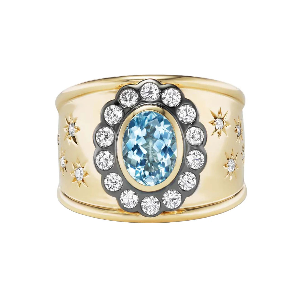 Lexi Cigar Band Aquamarine | Over The Moon