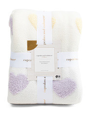 Rainbow Heart Feather Yarn Blanket | Marshalls