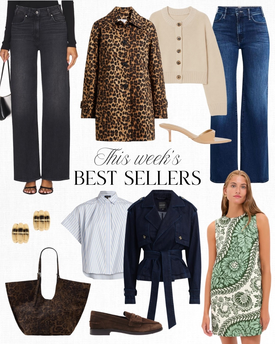 This week’s top 10 best sellers feature some fun pieces for fall! I’m in love with this denim wrap trench coat and I’ve been wearing this Quince cardigan 3 days in a row 😂 I wear a size XS in the cardigan for reference. I added a few more best sellers on sale below (like this Veronica Beard short-sleeve cardigan and this leopard water-repellant jacket)

#LTKSaleAlert #LTKStyleTip #LTKOver40