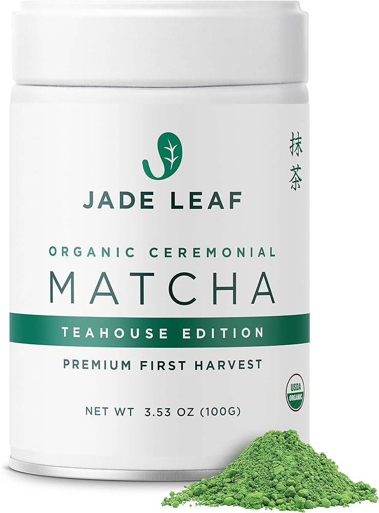 Jade Leaf Organic Ceremonial Grade Matcha Green Tea Powder - Teahouse Edition Premium First Harve... | Amazon (US)