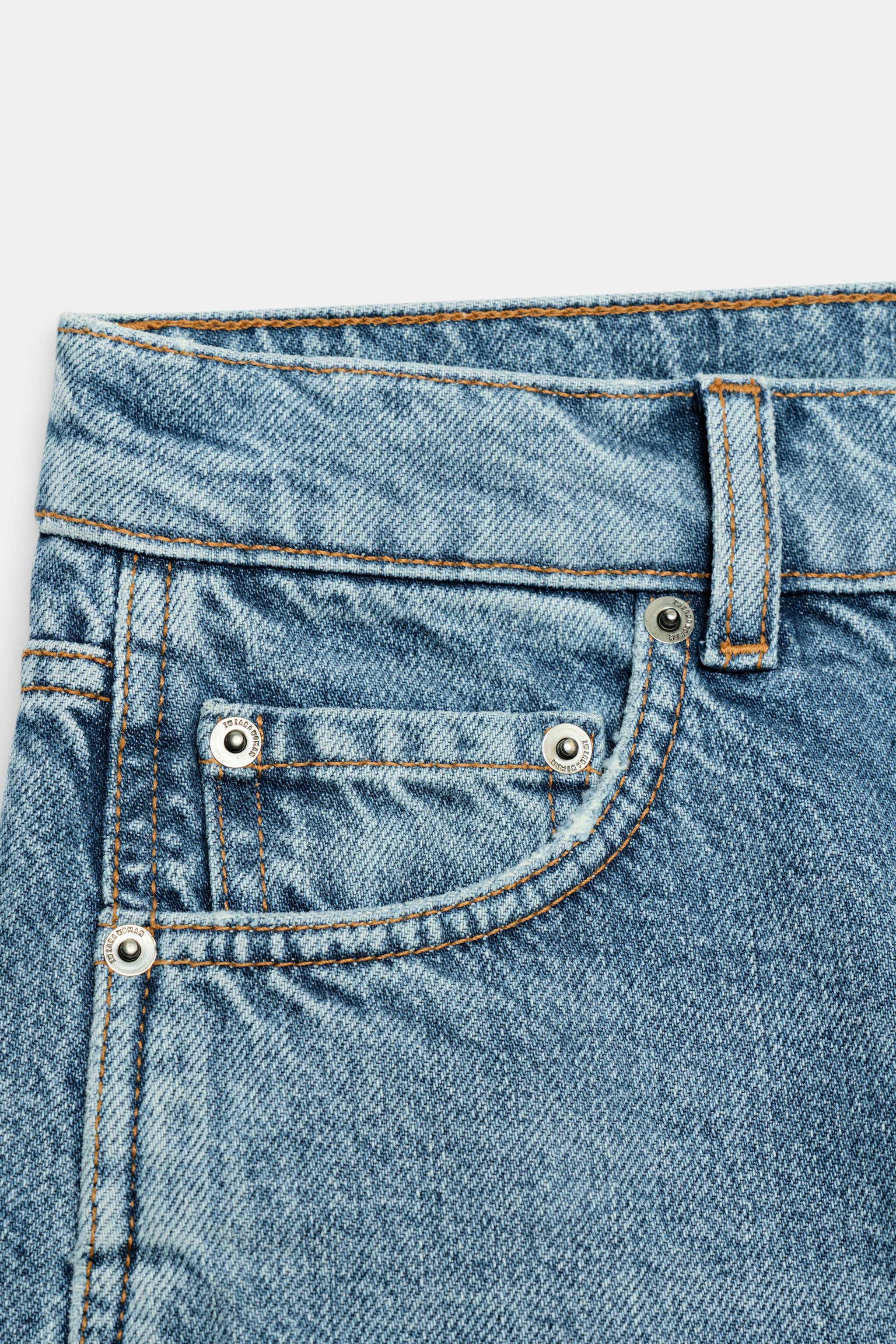 ZW COLLECTION CURVED STRAIGHT MID-WAIST JEANS | Zara UK