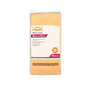 HDX 16 in. x 16 in. Multi-Purpose Microfiber Towel (48-Pack) 2142095 - The Home Depot | The Home Depot