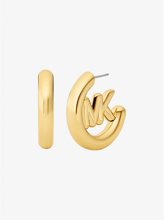 Large Logo Charm Hoop Earrings | Michael Kors US
