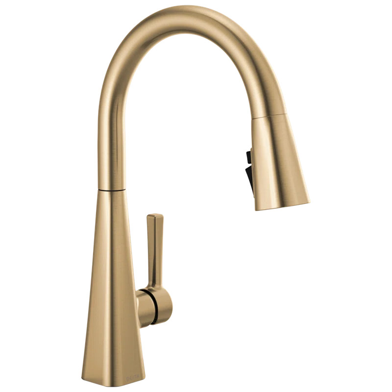 Lenta Pull Down Sprayer Kitchen Sink Faucet, Single Handle Kitchen Faucet | Wayfair North America