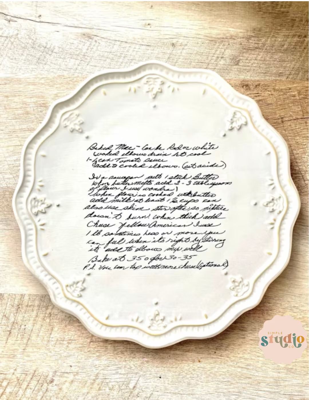 Personalized Recipe Decorative Tray Handwritten Recipe Plate Recipe Keepsake Farmhouse Personaliz... | Etsy (US)