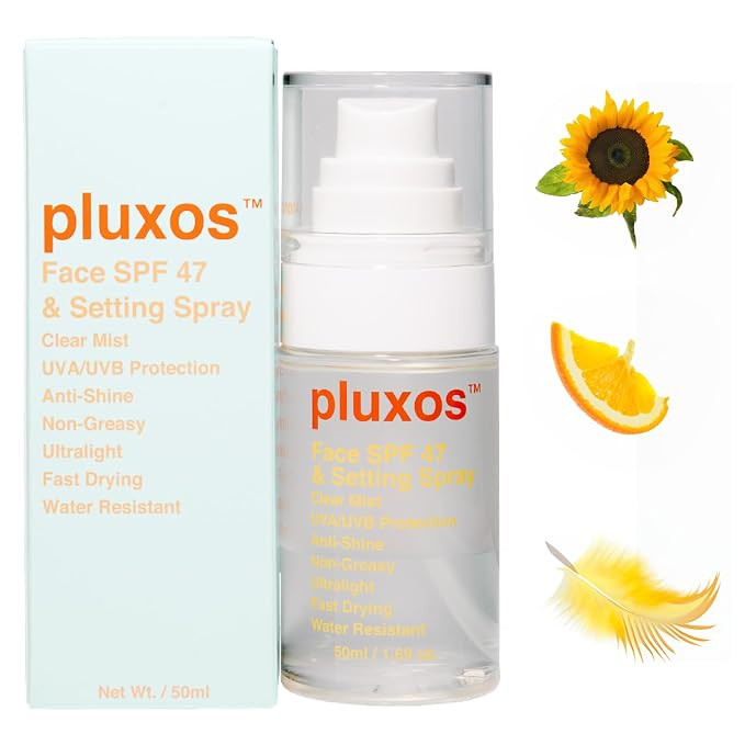 PLUXOS 47 | SUNSCREEN + SKINCARE SPF 47 FACE MIST SPRAY | SUN DEFENSE COMPLEX CARE | Designed To ... | Amazon (US)