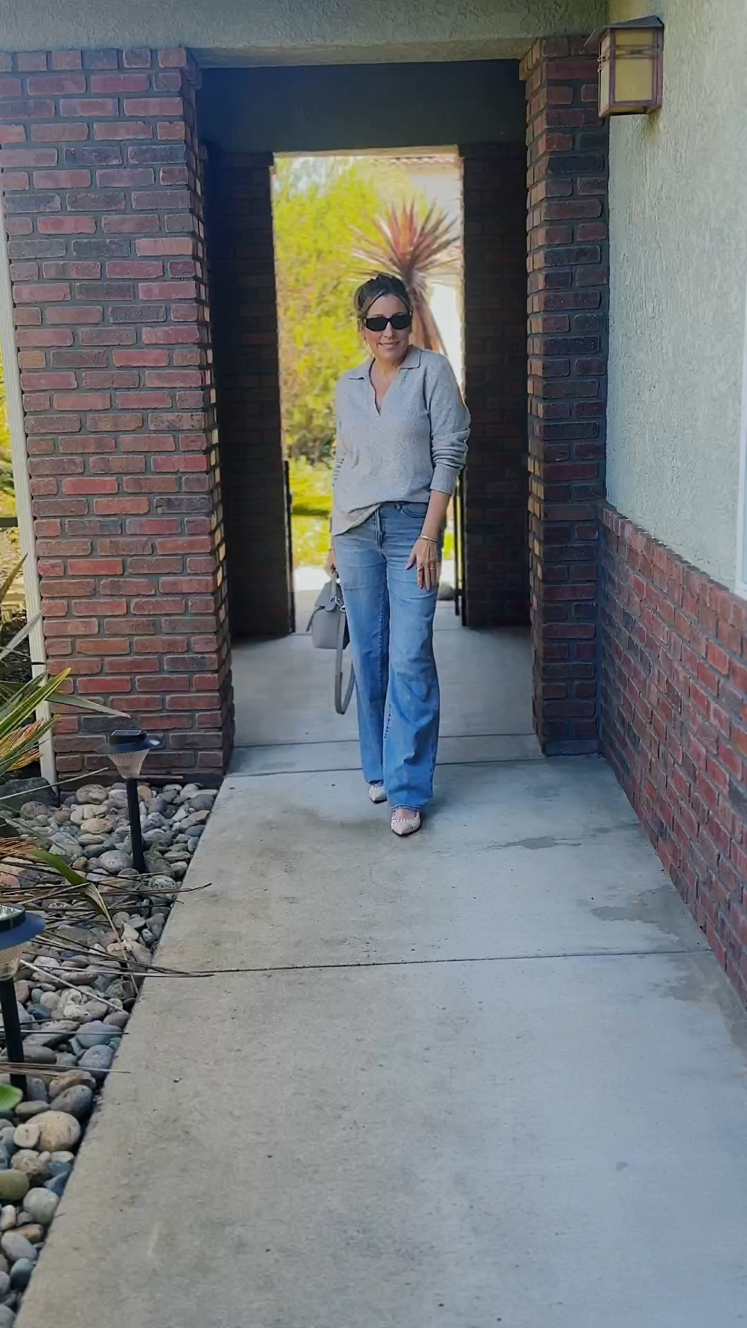 Light weight wide leg denim and a light cashmere top

#LTKVideo #LTKOver40 #LTKSeasonal