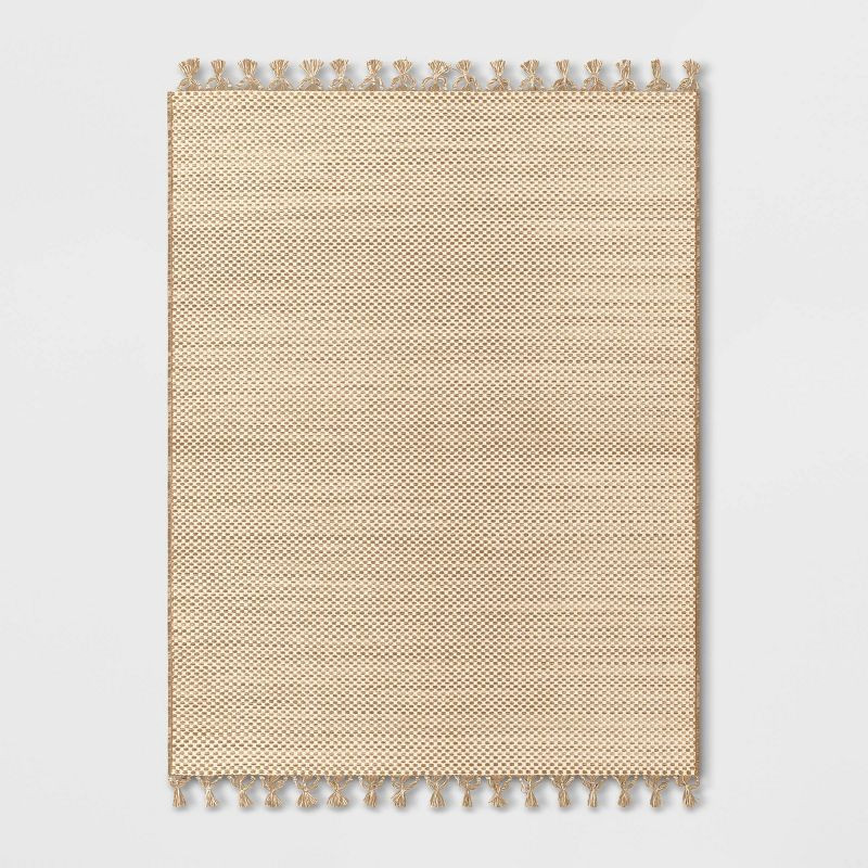 Powerloom Woven Tapestry with Fringe Outdoor Rug Neutral - Threshold™ designed with Studio McGe... | Target