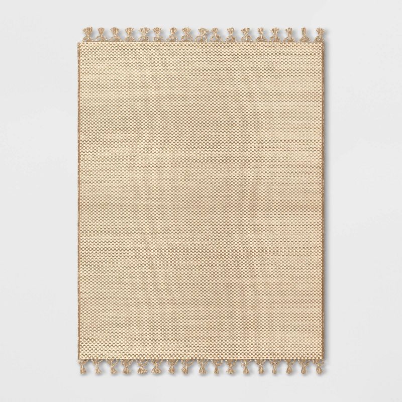 Powerloom Woven Tapestry with Fringe Outdoor Rug Neutral - Threshold™ designed with Studio McGe... | Target