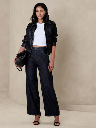 Luxe High-Rise Wide-Leg Jean | Banana Republic Factory