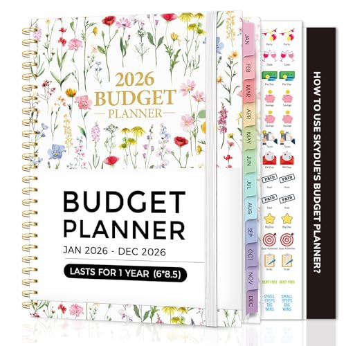 2026 Budget Planner, January 2026 - December 2026, Monthly Budget Book with Expense Tracker Notebook, 12 Month Bill Organizer & Finance Planner to Manage Your Money, 6" x 8.5" Account Book with Tab | Amazon (US)