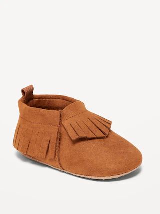 Unisex Faux-Suede Moccasin Booties for Baby | Old Navy (US)