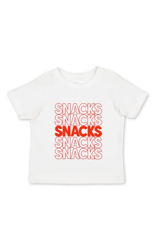 Little Chicken Kids' Snacks Graphic T-Shirt in White And Red at Nordstrom, Size 3T | Nordstrom