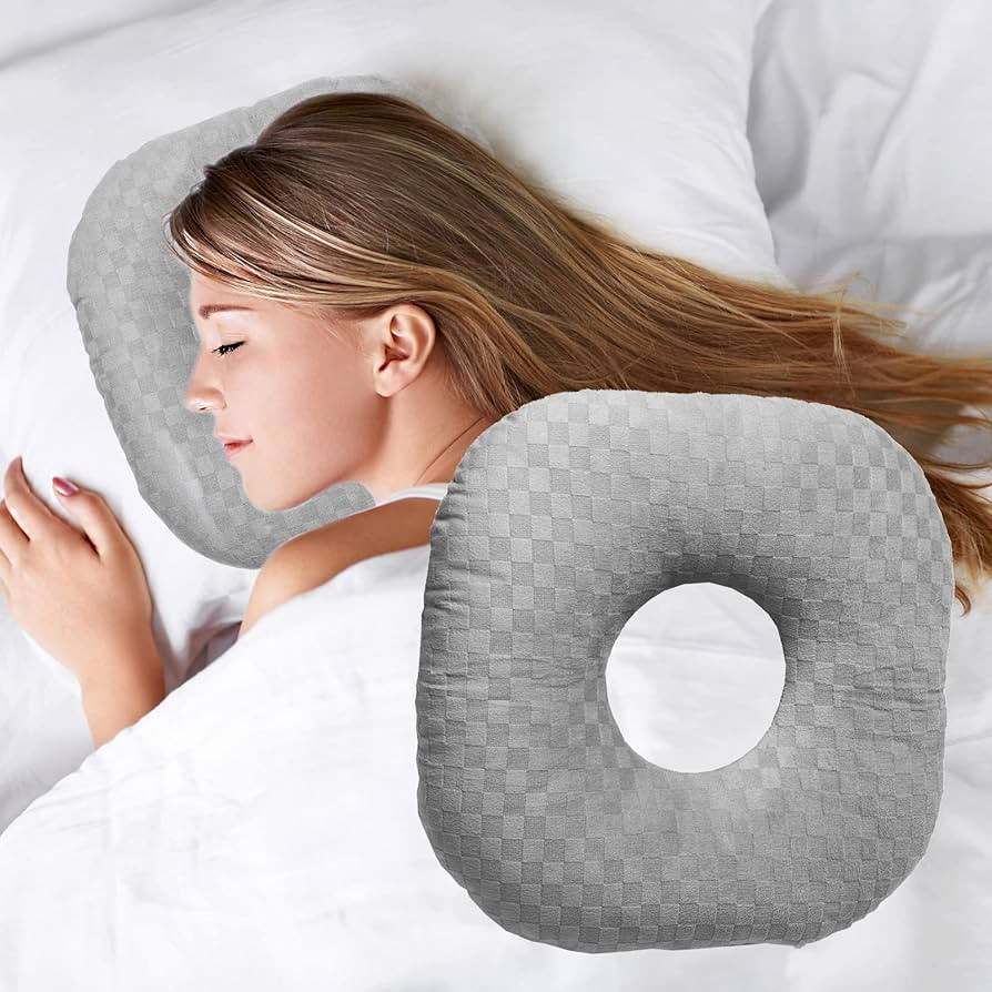 Ear Piercing Pillow for Side Sleepers with an Ear Hole for CNH and Ear Pain Ear Inflammation Pres... | Amazon (US)