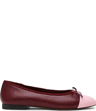 Kit Leather Cap Toe Ballet Flats | Dillard's