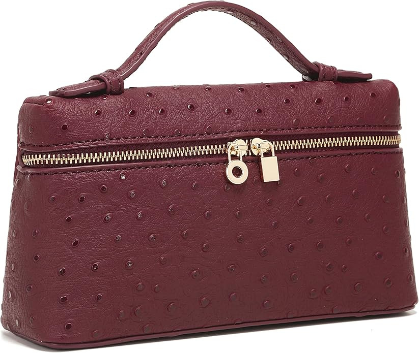 Rejolly Crossbody Bag for Women Small Top-Handle Pouch Purse Shoulder Handbag Synthetic Ostrich L... | Amazon (US)