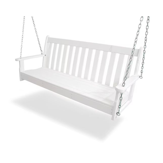 POLYWOOD Vineyard 2-person White Recycled Plastic Outdoor Swing | Lowe's