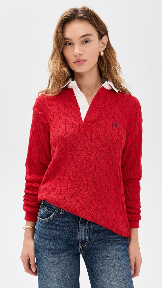 Cotton Cable Rugby Pullover | Shopbop