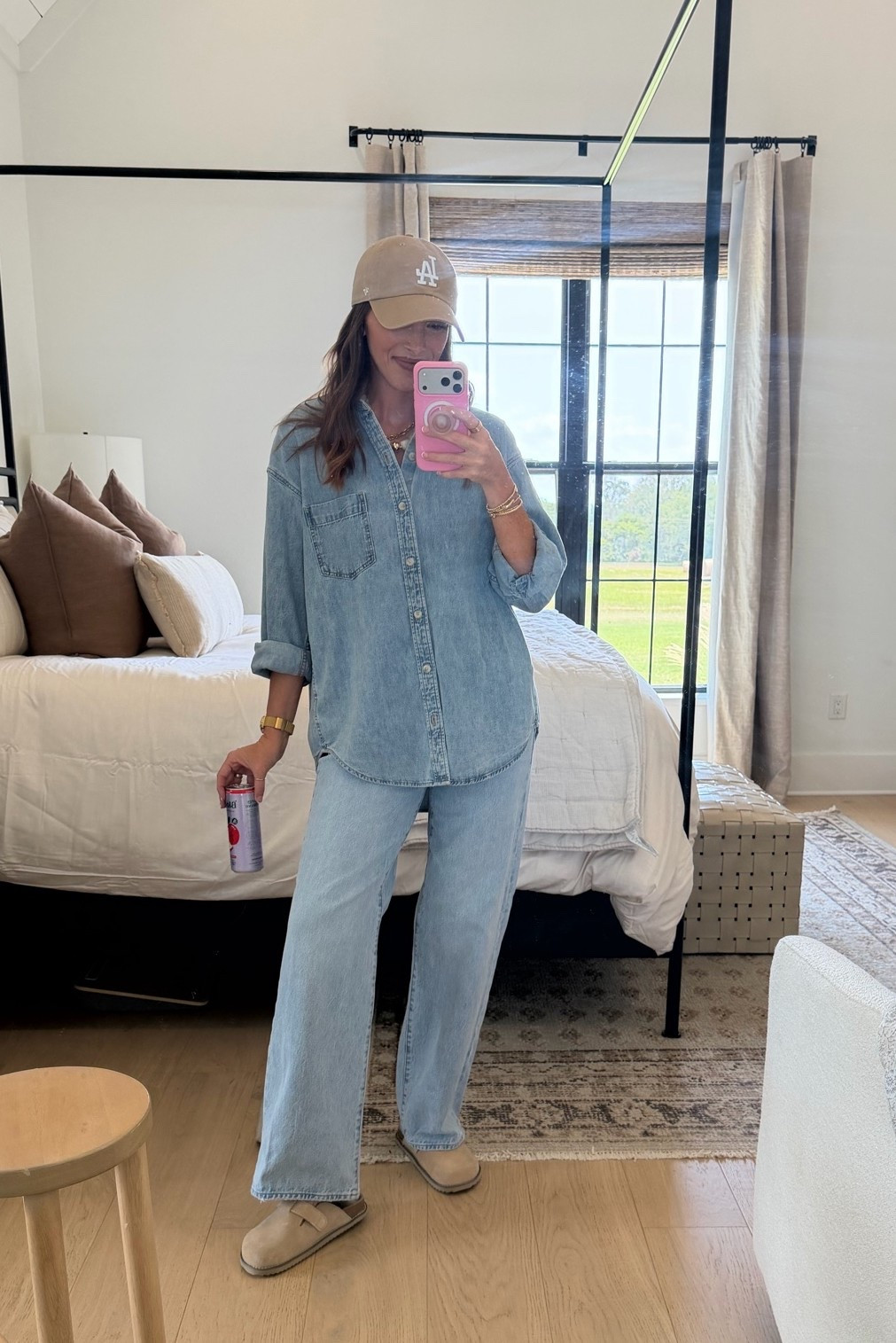 Xs in the denim top. 27 in jeans.

#LTKmomlife #LTKootd