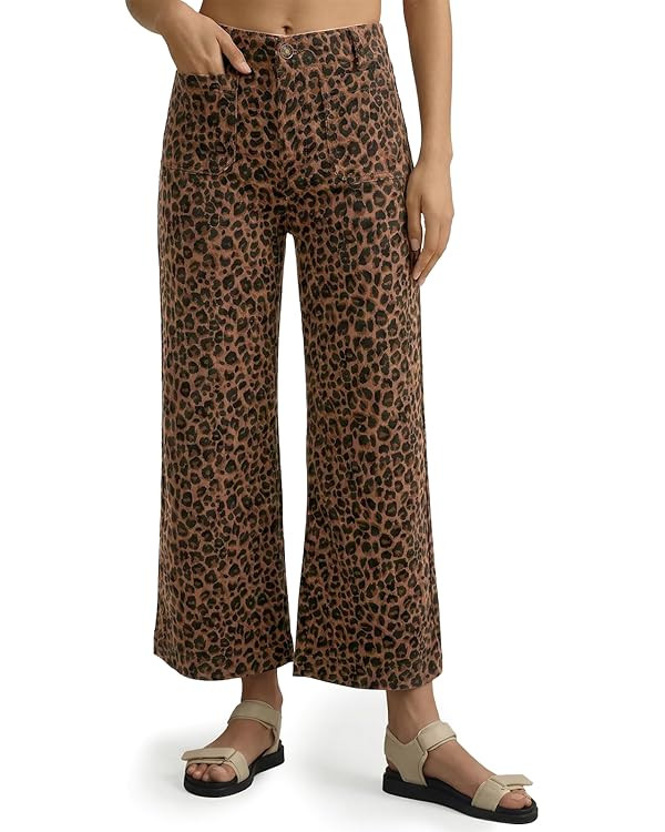 Tankaneo Womens Cropped Striped Jeans Casual High Waisted Stretchy Polka Dots Straight Leg Denim ... | Amazon (US)