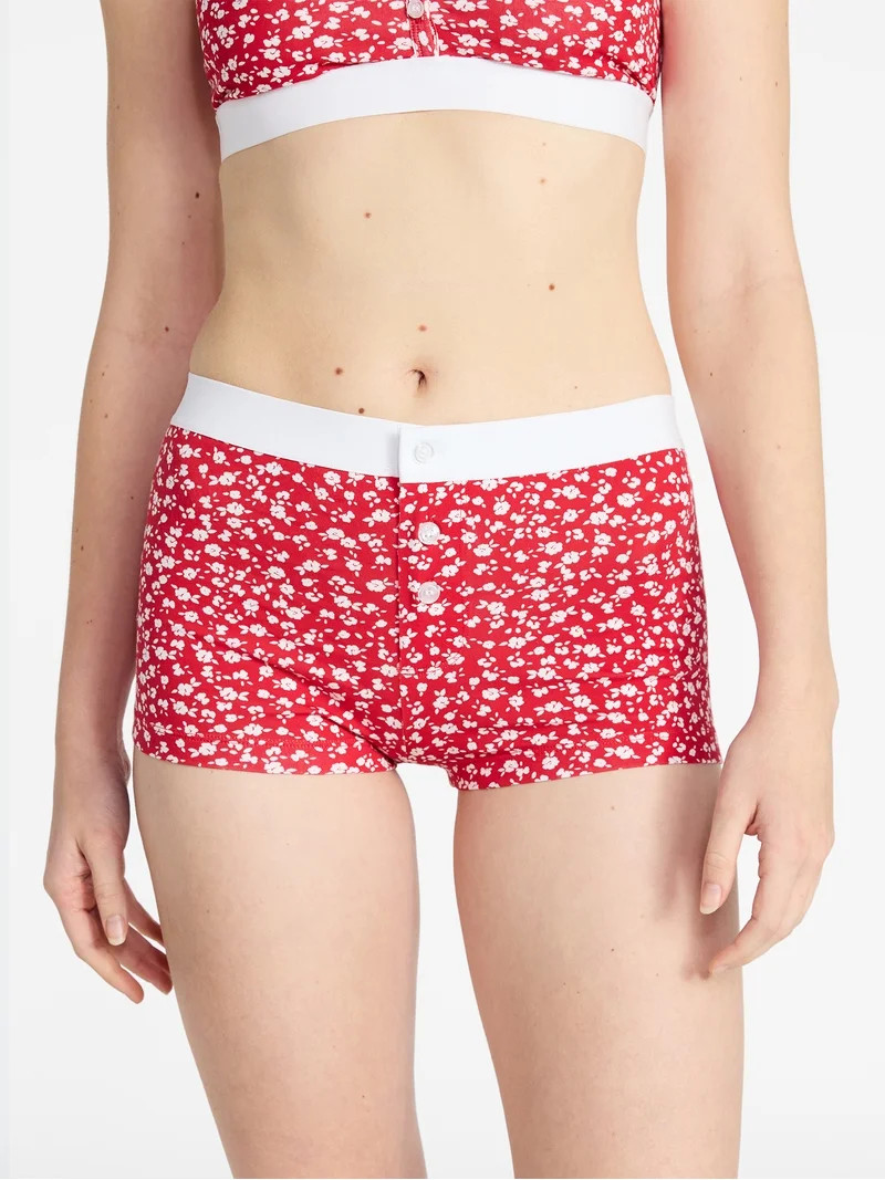 No Boundaries Women's Cotton Jersey Boyshort Panties, Sizes XS-XXXL | Walmart (US)