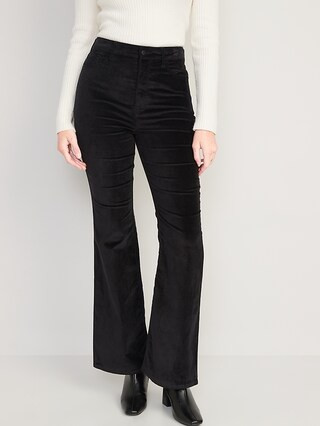 Higher High-Waisted Velvet Flare Pants for Women | Old Navy (US)