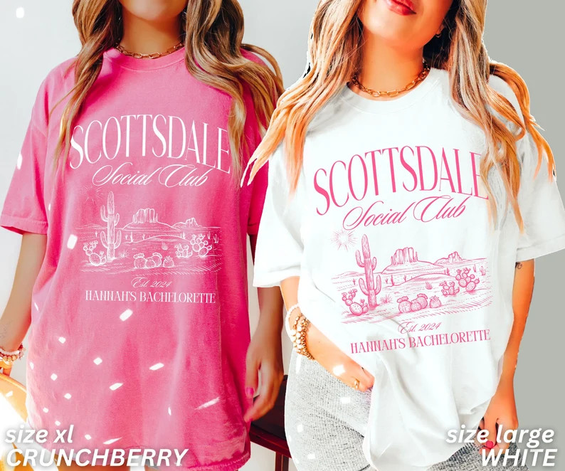 Bachelorette Party Shirts, Scottsdale Bachelorette, Custom Bachelorette Shirts, Personalized Luxu... | Etsy (US)