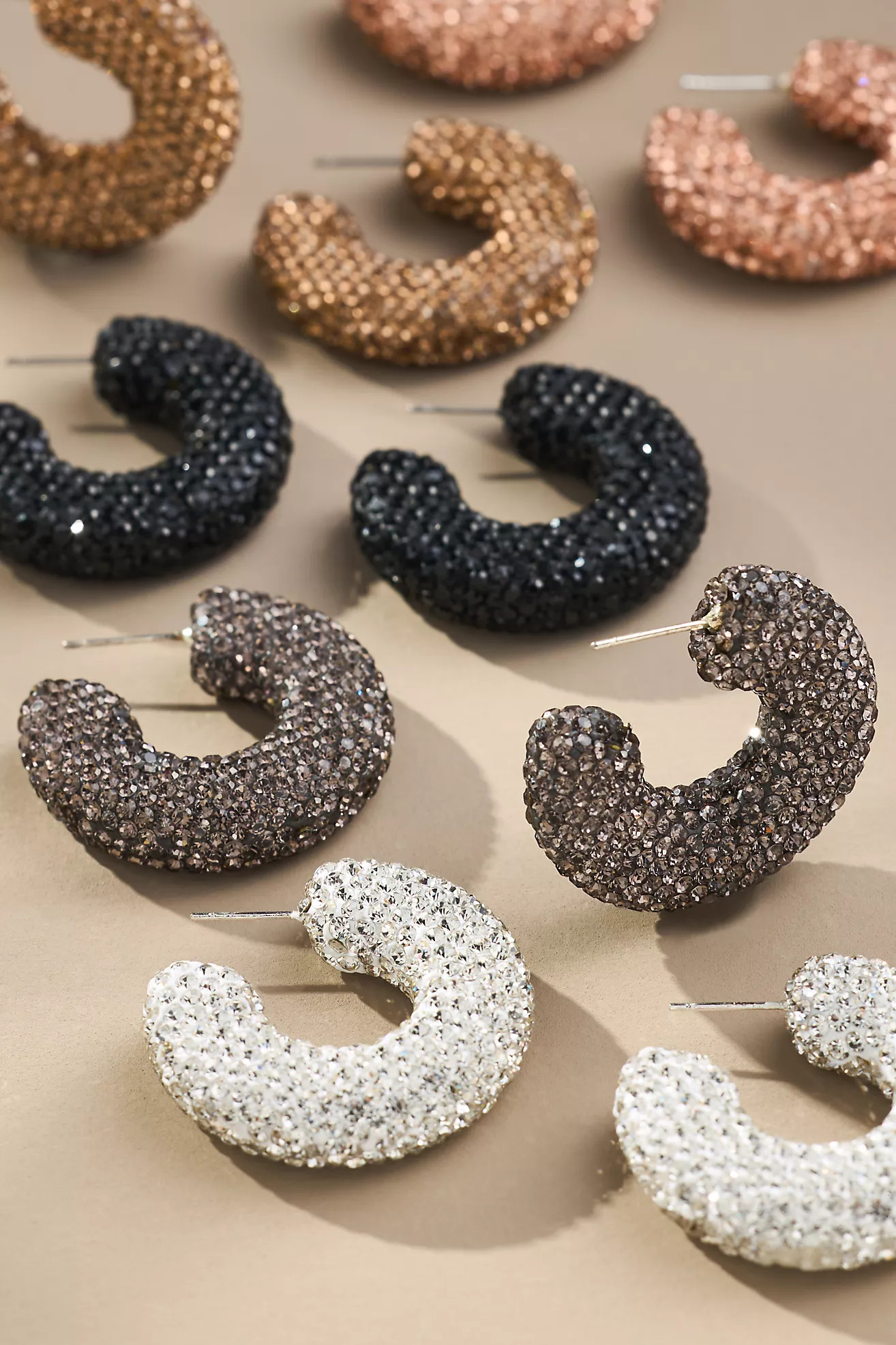 Pavé Hoop Earrings | Anthropologie (US)