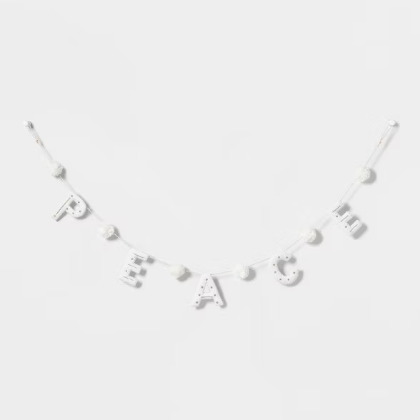 Peace Garland White - Wondershop™ | Target