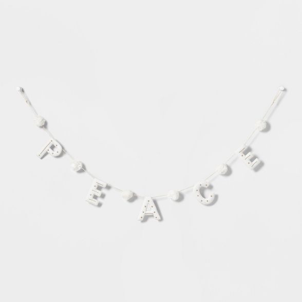 Peace Garland White - Wondershop™ | Target