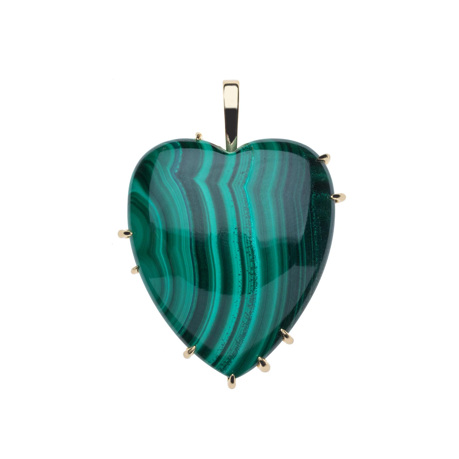 LOVE Carry Your Heart Pendant in Malachite | Jane Win