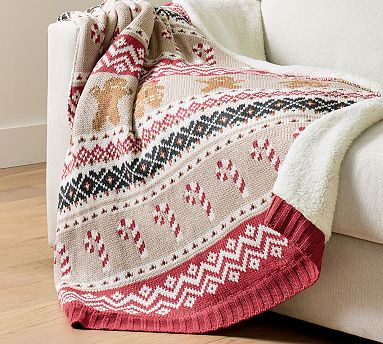 Spice Fair Isle Knit Jacquard Throw | Pottery Barn (US)
