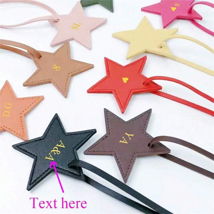 Customized Initials 1pc Five Pointed Star PU Leather Women Luggage Pendant, Monogrammed Star Shape Bag Pendant Gift, Personalized PU Leather Buckle Star Keychain, Star Shape Ladies Bag Charms, Tassels For Jewelry Making Key Chain Personalized Gifts For Women, Bag Accessories/Bag Charm, Keychain/Keyring/Keyring Ornament Ideal Gifts For Him Her, Boyfriend, Girlfriend, Family, Friends, Children For Birthdays, For Christmas, For Anniversaries, For Holiday/ Vacation Charms,Letter,Sequine Lightweight,All-Purpose,Foldable,Portable Cute,Colorful,Vintage,Contracted,Adorable,Funny,Vacay Vibes/Vacation,Business Casual,Commuting Royal Blue,Green,Burgundy Red,Gold,Hot Pink Custom,Personalized,Unique,Customized Bag Accessories/Bag Charm Ideal Gifts For HerWomen, Rookies & White-Collar Workers,Pink Girls,Boyfriend,Girlfriend,Family,Friends,ChildrenFor Birthdays,For Holiday/ Vacation,For Business/Commute/Work/Office,For School | SHEIN