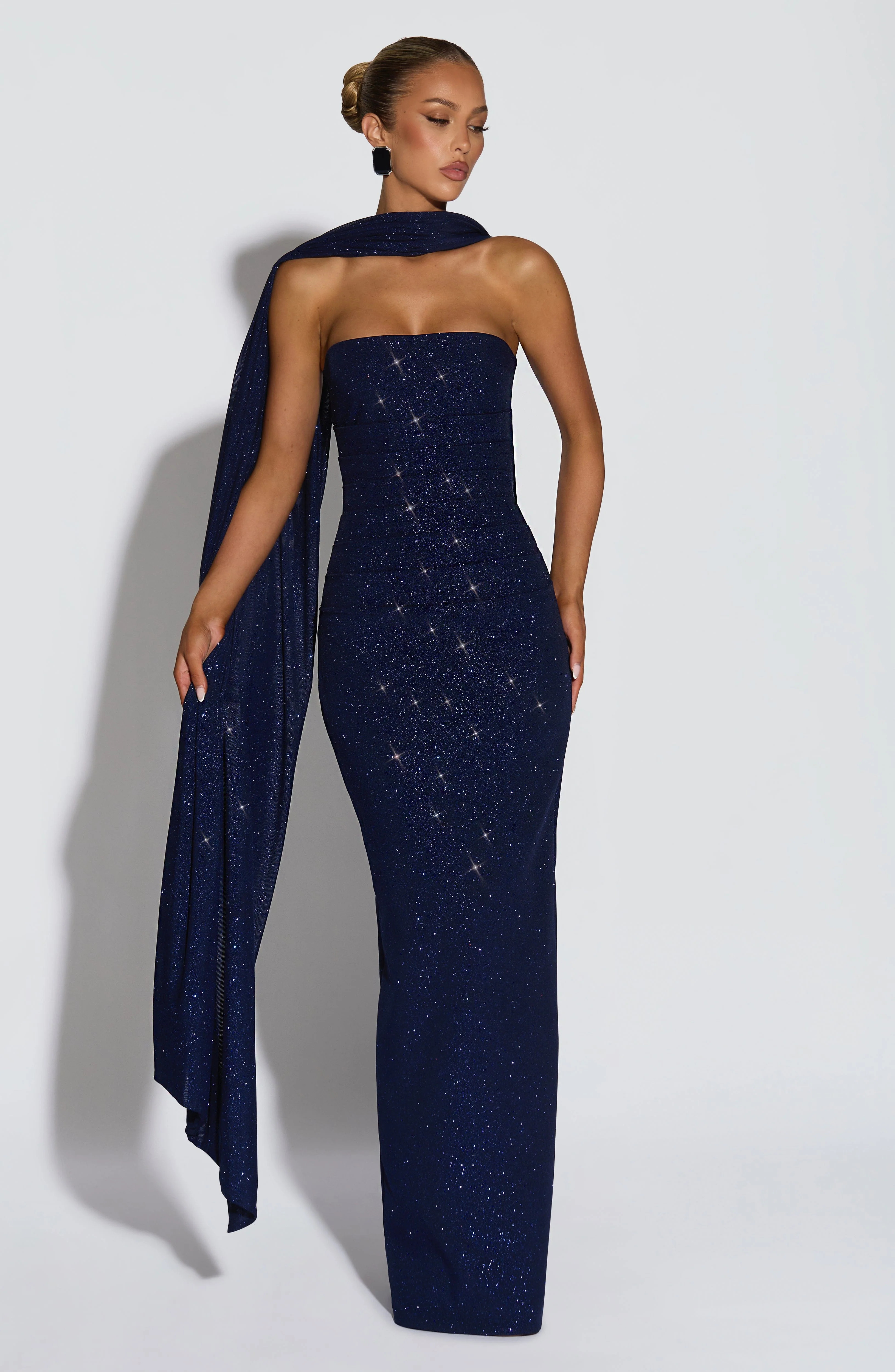 Pandra Maxi Dress - Navy Sparkle | Babyboo (global)
