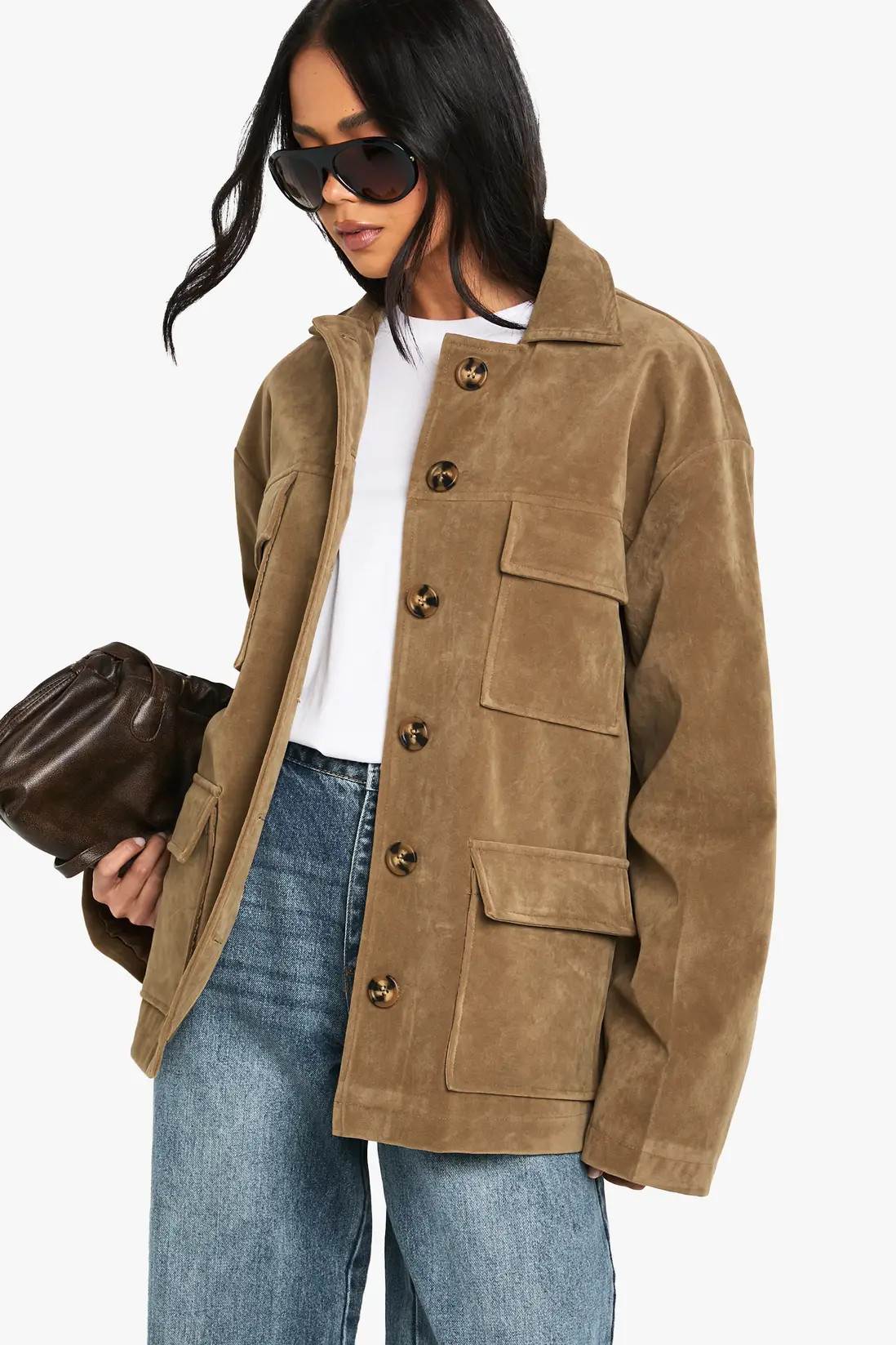 Suede Oversized Jacket | Boohoo.com (UK & IE)