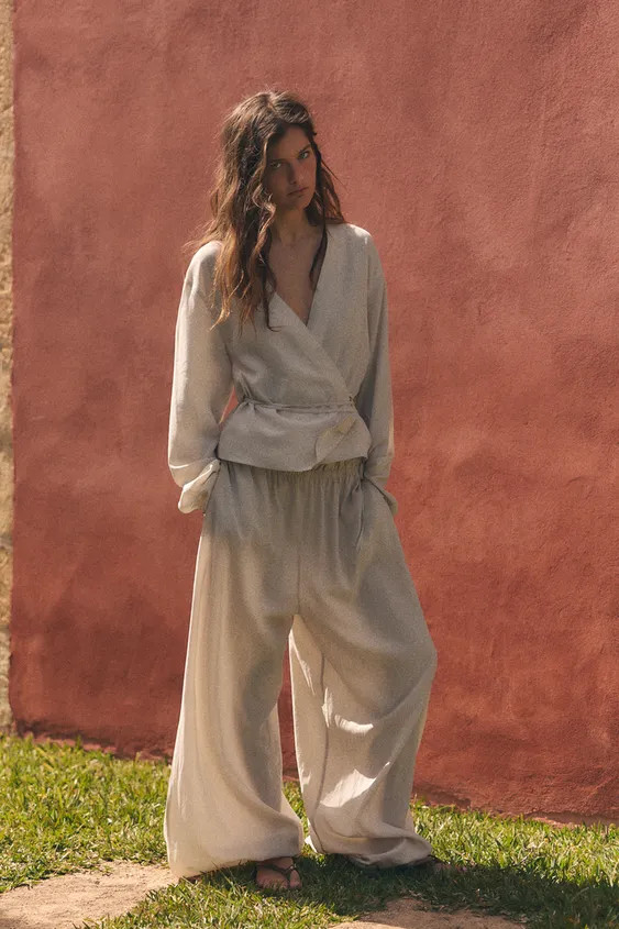 WRAPPED KIMONO SHIRT | Zara UK