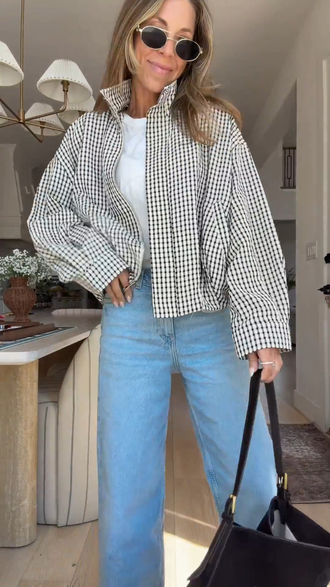 This plaid bomber jacket from Zara!! Wearing xs. Size 2 jeans. Zara culotte jeans. Archie’s flip flops.

#LTKSeasonal #LTKdayinmylife #LTKootd