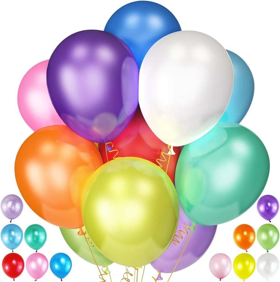 120Pcs Balloons Assorted Colors,12 Inch Latex Party Balloon for Birthday Party, Light Multi Color... | Amazon (US)