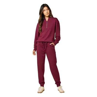 Softies Athleisure DreamTech 1/4 Zip Jogger Set in Coco at Nordstrom, Size Xx-Large | Nordstrom