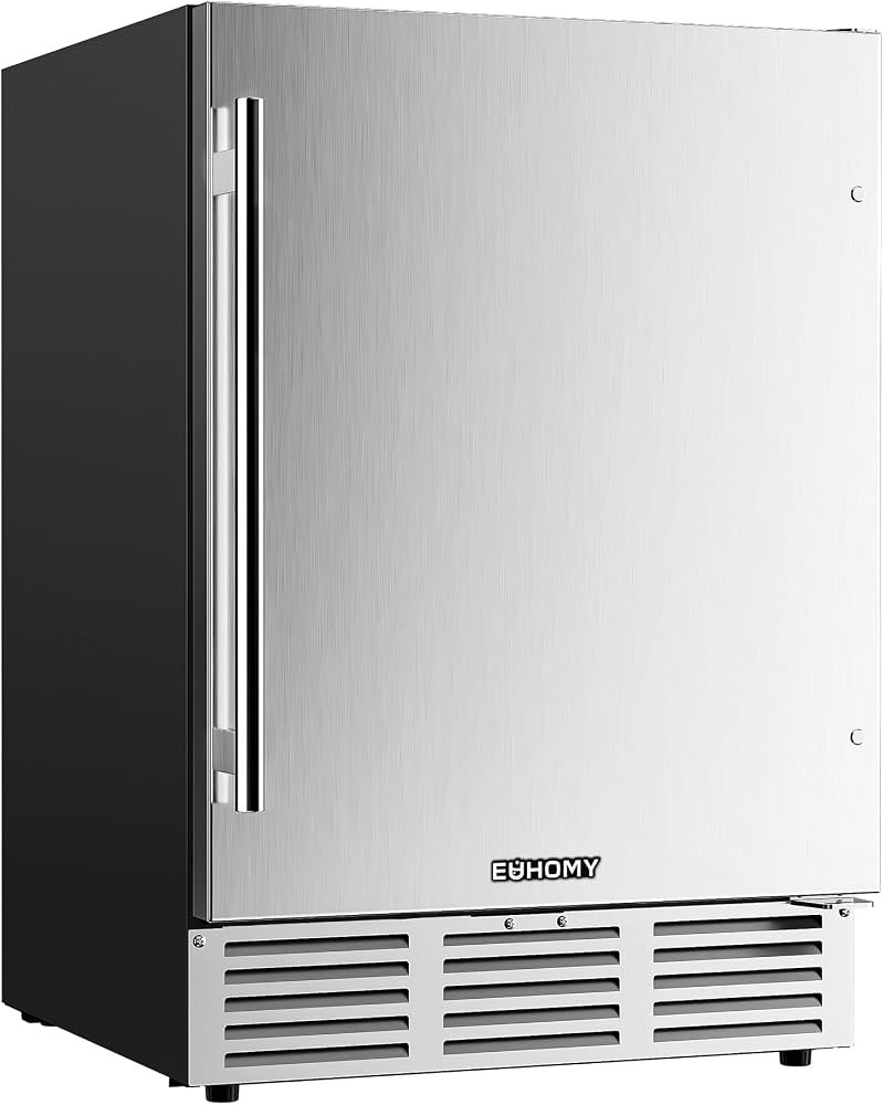 EUHOMY 24 Inch Beverage Refrigerator, Built-in and Freestanding Beverage Cooler 180 Can, Under Co... | Amazon (US)