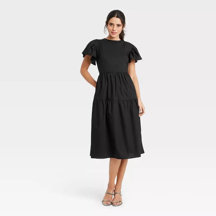 Women's Flutter Short Sleeve A-Line Dress - Who What Wear™ | Target